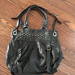 Treesje Black leather shoulder bag